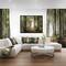 Designart - Green Fall Forest with Sun Rays - Landscape Photography Framed Canvas Print